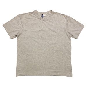 H&M HEATHERED LIGHT GREY PREMIUM T-SHIRT